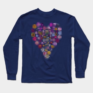 Floral Valentines Day Heart Filled with Hearts Long Sleeve T-Shirt